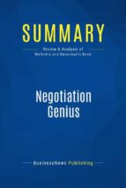 Summary: Negotiation Genius