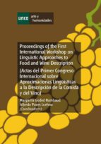 Proceedings of the first international workshop on linguistic approaches to food and wine description