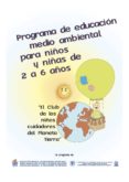 Programa de Educación Medio Ambiental para niños y niñas de 2 a 6 años